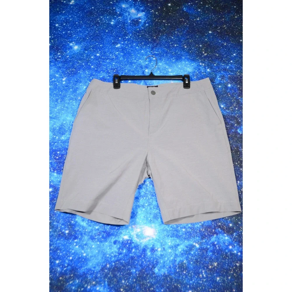 Faherty All Day Shorts Mens 36 Gray Chino Stretch Casual Pockets Summer